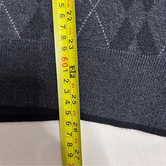 Sergio Louis Gray Argyle Men's XL Button Up cardigan grampacore academia v neck - Picture 8 of 9